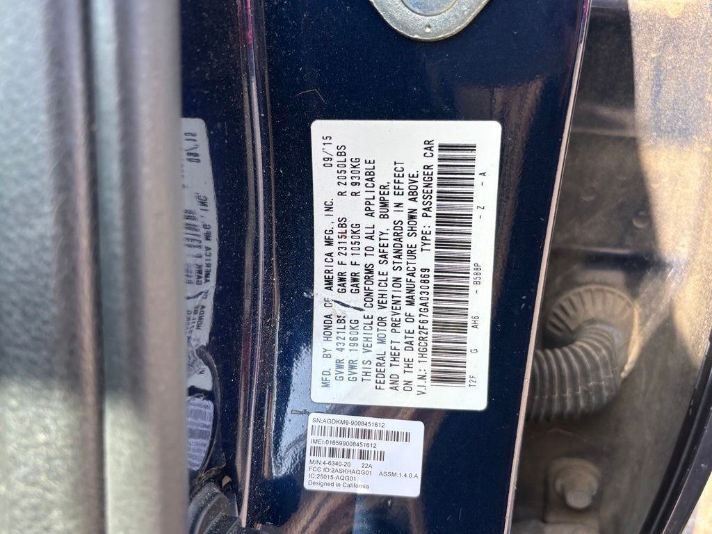2016 Honda Accord Sport w/Honda Sensing