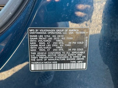 2021 Volkswagen Atlas 3.6L V6 SEL