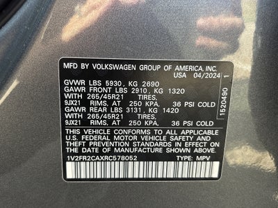 2024 Volkswagen Atlas SEL Premium R-Line 4Motion