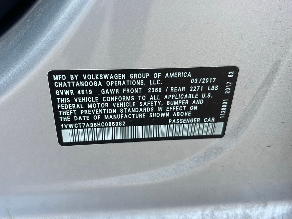 2017 Volkswagen Passat SEL Premium