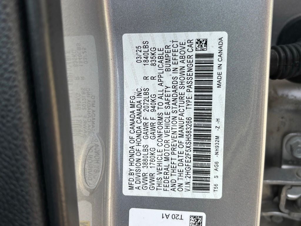 2025 Honda Civic Sport