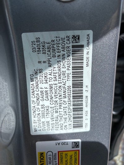 2025 Honda Civic Sport