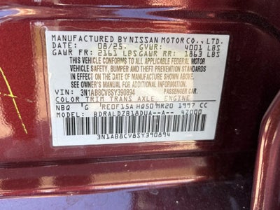 2025 Nissan Sentra SV