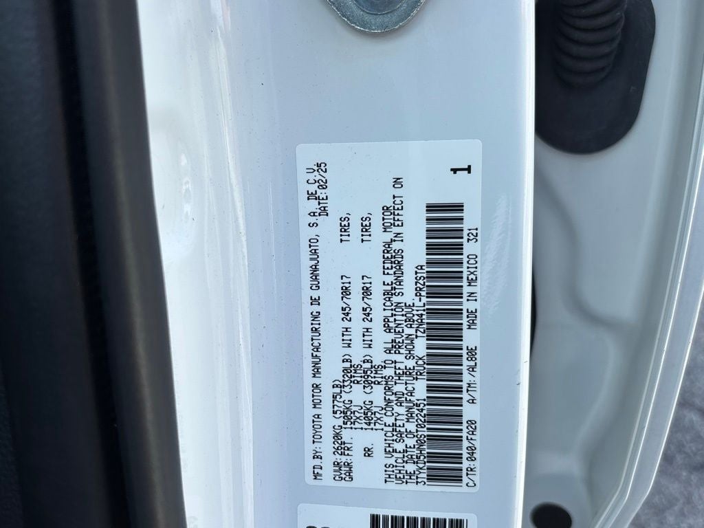 2025 Toyota Tacoma SR