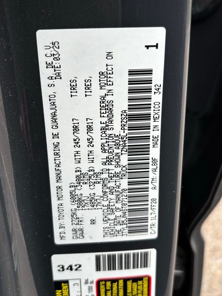 2025 Toyota Tacoma SR5