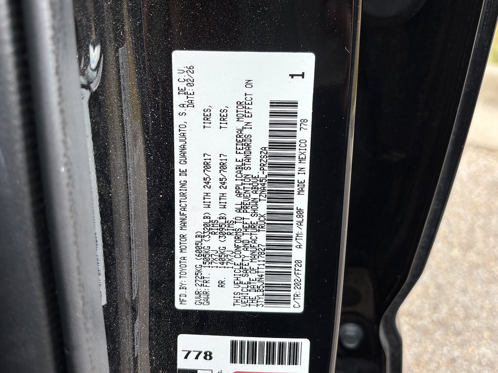 2026 Toyota Tacoma 4WD SR5