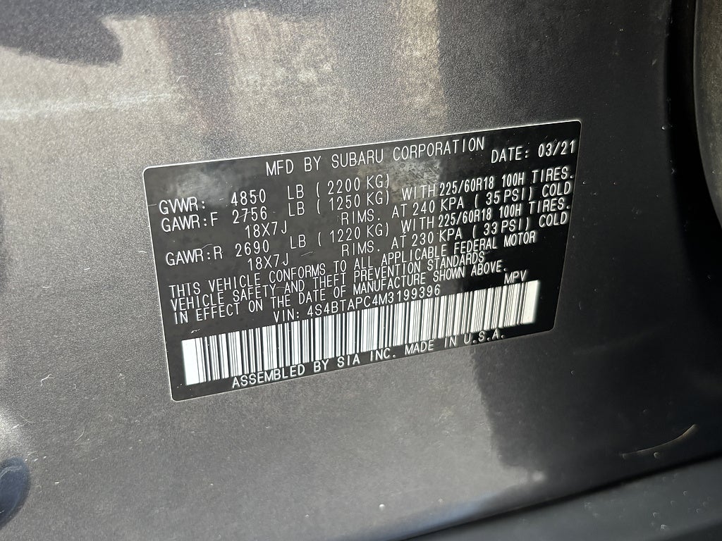 2021 Subaru Outback Touring