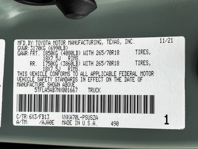 2022 Toyota Tundra SR5