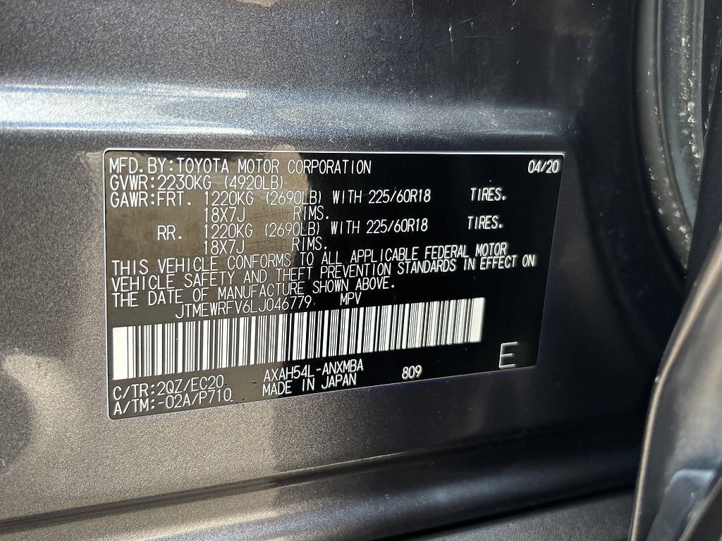 2020 Toyota RAV4 AWD XSE 4dr SUV
