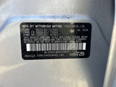 2024 Mitsubishi Mirage ES