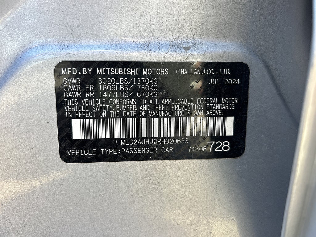 2024 Mitsubishi Mirage ES