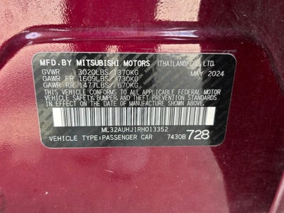 2024 Mitsubishi Mirage ES