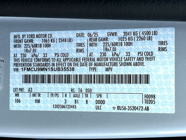 2025 Ford Escape ST-Line