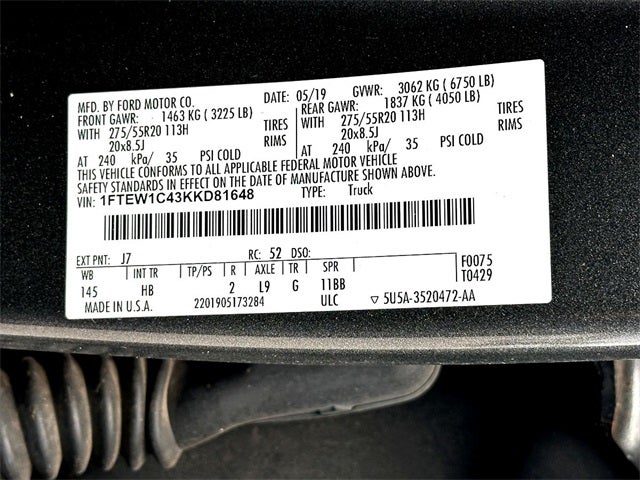 2019 Ford F-150 Lariat