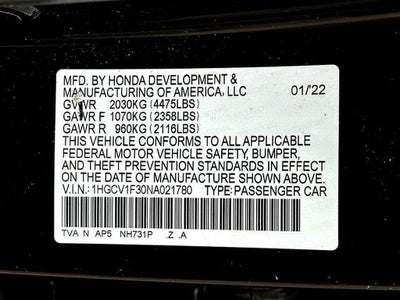 2022 Honda Accord Sedan Sport