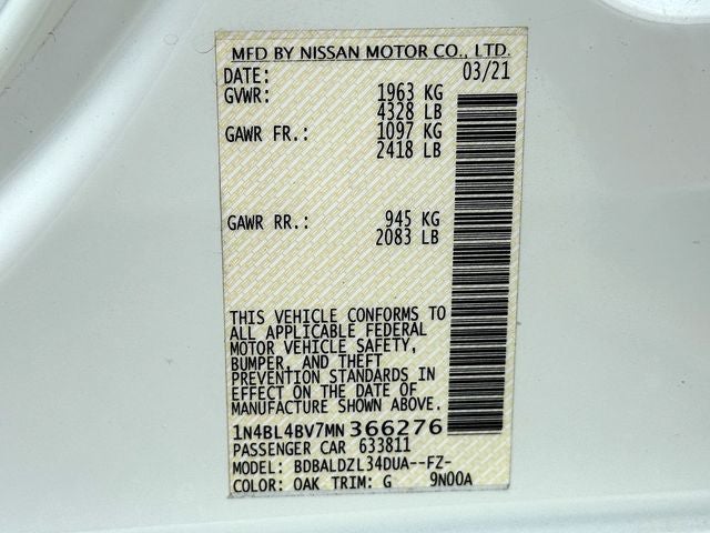 2021 Nissan Altima 2.5 S