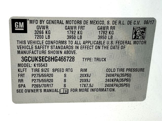 2017 Chevrolet Silverado 1500 LTZ 1LZ