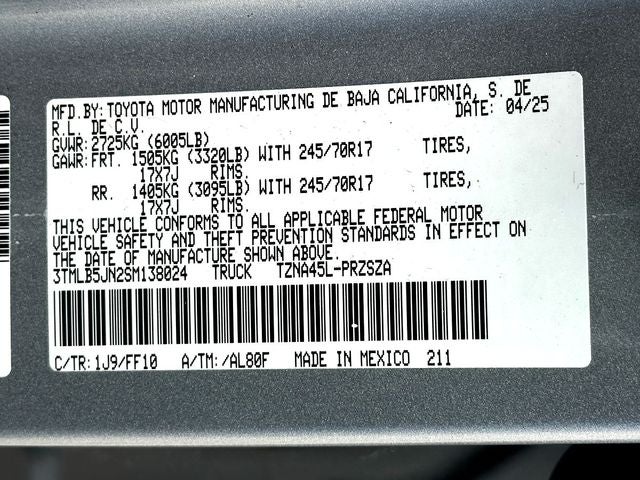 2025 Toyota Tacoma SR5
