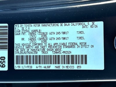 2026 Toyota Tacoma 4WD SR5