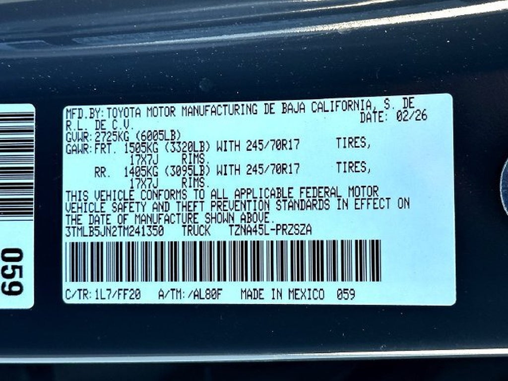 2026 Toyota Tacoma 4WD SR5