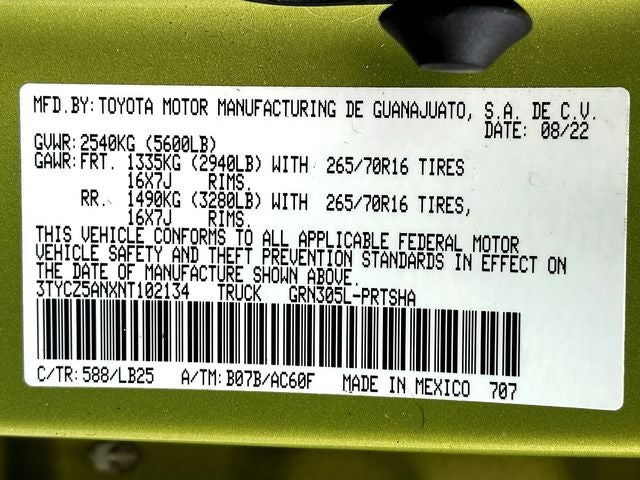 2022 Toyota Tacoma TRD Pro V6