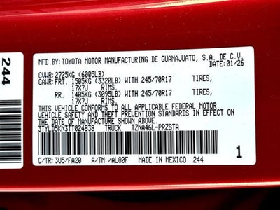 2026 Toyota Tacoma 4WD SR