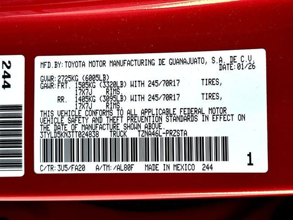 2026 Toyota Tacoma 4WD SR