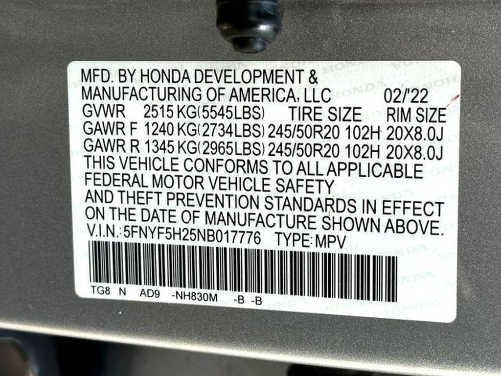 2022 Honda Pilot SE