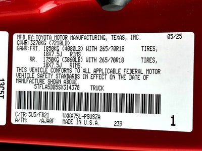 2025 Toyota Tundra SR5