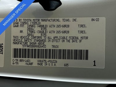 2022 Toyota Tundra Platinum