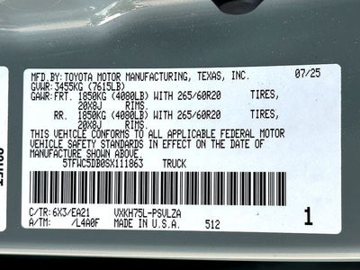 2025 Toyota Tundra Hybrid Limited