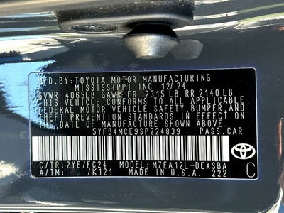 2025 Toyota Corolla FX
