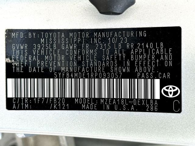 2024 Toyota Corolla LE