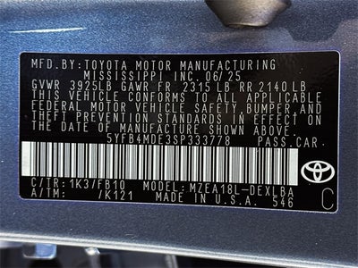 2025 Toyota Corolla LE