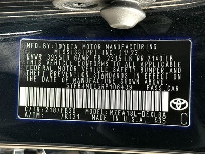 2024 Toyota Corolla LE