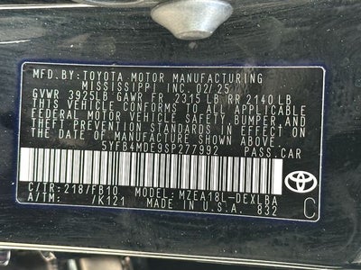 2025 Toyota Corolla LE