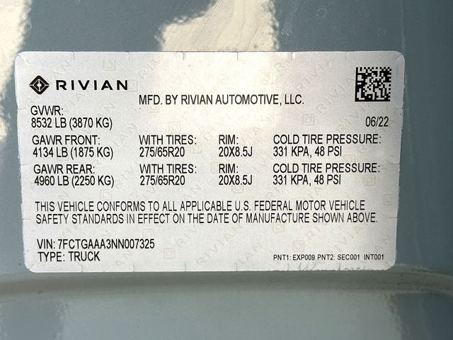 2022 Rivian R1T Adventure