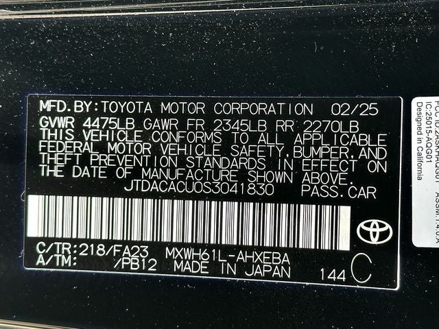 2025 Toyota Prius Plug-In Hybrid SE