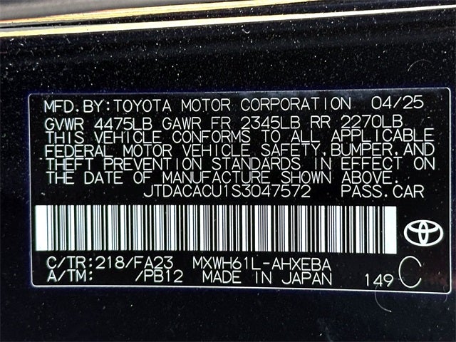 2025 Toyota Prius Plug-In Hybrid SE