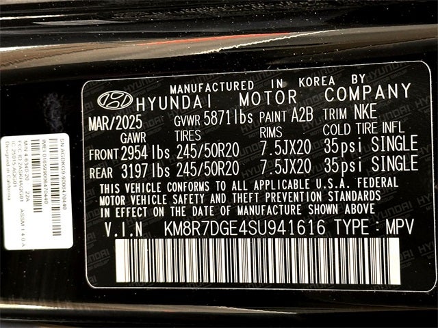 2025 Hyundai Palisade Calligraphy Night Edition