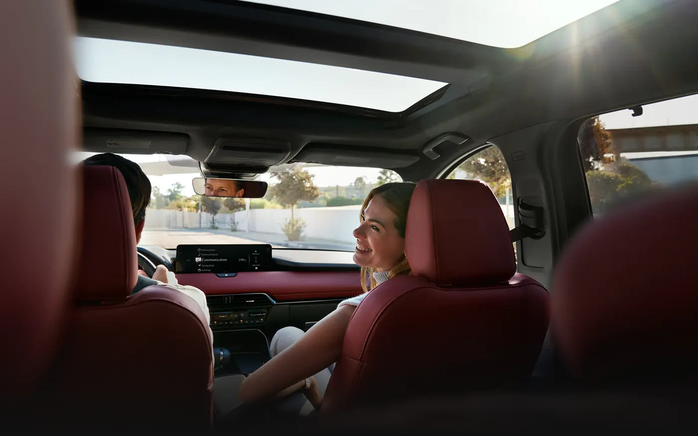 Friends riding in the 2-row 2027 Mazda CX-90 | Purdy Mazda of Bryan College Station in Bryan TX